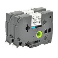 Compatible P Touch Label Tape 2Pack TZS231 TZe S231 Extra Strong Black on White TZ Cartridge Label Orison 1/2'' Cassette Refills 0.47 inch x 26.2Feet(12mm x8m)