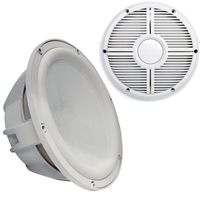 Wet Sounds Revo 12" Subwoofer & Grill - White Subwoofer & White Closed Face XW Grill - 2 Ohm