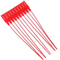 Red Security Plastic Seals Metal Insert Cable Ties Pull Tight Disposable Number Tag Package Tamper Proof Locks 100pcs/lot