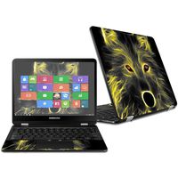 MightySkins Skin Compatible with Samsung Chromebook Pro 12.3" - Neon Wolf | Protective, Durable, and Unique Vinyl Decal wrap Cover | Easy to Apply, Remove, and Change Styles | Made in The USA