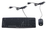 Verbatim Slimline Keyboard and Mouse - Wired with USB Accessibility - Mac & PC Compatible - Black - 99202