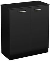 South Shore Axess Small 2-Door Storage Cabinet, Pure Black