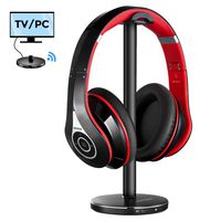 Mpow TV Bluetooth Headphones Over Ear, 059 Headphones with Upgraded 5.0 Bluetooth Transmitter Headphone Stand, Foldable Hi-Fi Stereo Wireless TV Headset, Plug & Play for Cell Phones TV PC AV Receiver