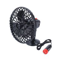 Keenso 12v Car Electric Fan, Car 4 Inch Summer Mini Air Fan Powered Truck Car Vehicle Cooling Adsorption with Cigarette Lighter Plug New Suction Cup Fitting
