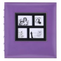 Artmag Photo Album 4x6 800 Photos, Large Capacity Wedding Family Leather Cover Picture Albums Holds Horizontal and Vertical 4x6 Photos with Black Pages Purple