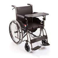 QARYYQ Wheelchair Portable with Toilet Manual Elderly Disabled Travel Wheelchair Lightweight Folding Transport Travel Self-propelled Walker Wheelchair