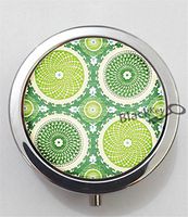 BlackKey Bohemian Pattern 3-Compartment Decorative Pocket Gift Box Case Organizer for Pill, Color 1 -2066