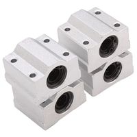 HICTOP Linear Motion Ball Bearing CNC SCS8UU Slide Unit Bushing Linear Roller Bearing Slide Block (Pack of 4)