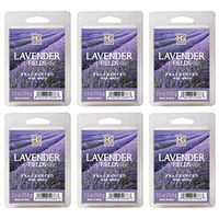 Hosley Lavender Fields Wax Cubes - Set of 6/2.5 oz Each. Hand Poured Wax Infused with Essential Oils. Bulk Buy. Ideal for Weddings, Special Occasions, Parties, Spa, Reiki, Meditation Settings W1