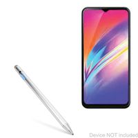 Infinix Hot S4 Stylus Pen, BoxWave [AccuPoint Active Stylus] Electronic Stylus with Ultra Fine Tip for Infinix Hot S4 - Metallic Silver
