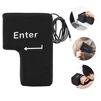 Lifeengine Enter Pillow, USB Unbreakable Big Enter Key Throw Pillow with Mouse Pad Stress Relief Vent Tools for Office Desktop Nap Pillow, Not Compatible with Windows 10 (Black)