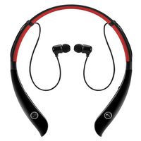 Wireless Bluetooth Headphones Neckband V4.1 Bluetooth Headset Stereo for Running Support Stereo Music and Handsfree Calling (black-red)