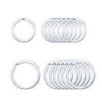 Keyring Rings Key Ring Rustproof, Dog Tag Ring Flat Key Rings Rings Split Keyrings for Home Car Keys Attachment,12 pcs