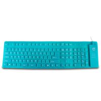 iConcepts Flexible Foldable Silicone Keyboard - Aqua