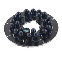 uxcell CCTV Camera 80 Degree Red 5mm 24 LED Lamp IR Infrared Board Black Bulb