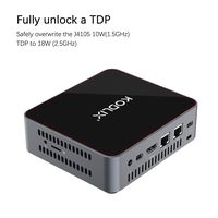 Mini Computer KODLIX GK45 Intel Gemini Lake J4105 4GB LPDDR4+ 128GB eMMC Mini PC Windows 10, HDMI/Mini DP/USB-C Output 3X Display 4K HD, Supports Dual Wi-Fi, BT5.0, 2.5'' HDD& SSD, 2X Gigabit Ethernet