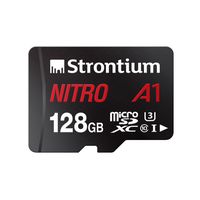 Strontium Nitro 128GB Micro SDXC Memory Card 100MB/s A1 UHS-I U3 Class 10 w/ Adapter High Speed For Smartphones Tablets Drones Action Cams (SRN128GTFU3A1A)