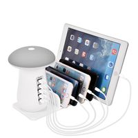 Stzonece USB Charging Station for Multiple Devices - 5-Port Fast Charger Desktop Docking Manager, Compatible with Various Systems