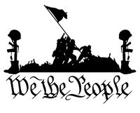 UR Impressions Blk Battlefield of The Brave - We The People Decal Vinyl Sticker Graphics for Cars Trucks SUV Vans Walls Windows Laptop Tablet|Black|6.5 X 4.4 inch|JJURI061-B