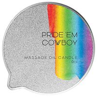 Pride 'em Cowboy - New Premium Massage Oil Candle by Tupelo Point - With Skin & Muscle Relaxing Hemp, Avocado, Olive, Castor & Sunflower Oil Blend | Vegan - 6oz
