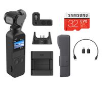 DJI Osmo Pocket Handheld 3 Axis Gimbal Stabilizer with Integrated Camera, Attachable to Smartphone, Android (USB-C), iPhone with Osmo Pocket Expansion Kit