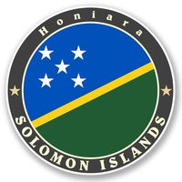 2 x 10cm- 100mm Solomon Islands Vinyl SELF ADHESIVE STICKER Decal Laptop Travel Luggage Car iPad Sign Fun #5094