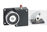 H9D- 24VDC Electro Magnetic Wall Surface Mount Door Retainer 80LB Holding Force with Override Button