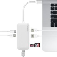 USB C Hub, Lintelek Type-C Multi-Port Hub Adapter USB-C Charging Port, 4K Video Output, SD/Micro Card Reader, 1 USB 2.0 & 2 USB 3.0 Ports for MacBook Pro, Chromebook Pixel and More