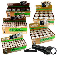 146PC Heavy Duty Batteries Kit Sizes 9V, AAA, AA, D, C Plus 140 LUMEN FLASHLIGHT
