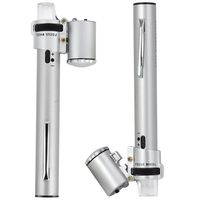 Veroda LED Pen Magnifier100X Gem Jewelry Handheld Pocket Microscope Loupe