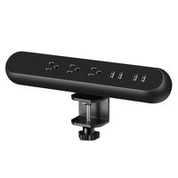 Desk Power Strips, Power Board with USB Port, Power Outlets with 6.2 ft Extension Cord, Power Socket Charging Station