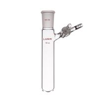 Laboy HMF050805 Glass Reaction Tube 50 mL with 24/40 Outer Joint and Glass Stopcock Reaction Flask