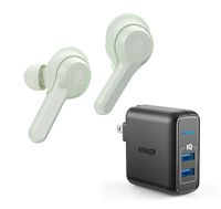 Skullcandy Indy True Wireless Bluetooth in-Ear Headphone Bundle with 2-Port USB Wall Charger - Mint