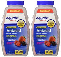 Extra Strength Antacid Chewable Tablets, 750mg, 200 Count Twin Pack