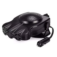 DEALPEAK 12V 150W Portable Three Holes Car Heating Cooling Fan Heater Defroster Demister SUV Vehicle Warmer Fan 2-Grade (Color : Gray)