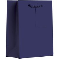 Jillson Roberts 6-Count Small 7.5" x 6" x 3" All-Occasion Gift Bags Available in 15 Solid Colors, Navy Matte