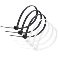 Simple Deluxe HICBLETIE4 500pcs 4 Inch Self-Locking Plastic Zip Nylon Cable Tie kit in Black & White, 4inch