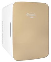 Cooluli Infinity Gold 10 Liter Compact Portable Cooler Warmer Mini Fridge for Bedroom, Office, Dorm, Car - Great for Skincare & Cosmetics (110-240V/12V)