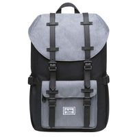 KAUKKO Laptop Outdoor Backpack, Travel Hiking& Camping Rucksack Pack, Casual Large College School Daypack, Shoulder Book Bags Back Fits 13" Laptop & Tablets Mini Size(7blackgrey)