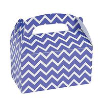 Purple Chevron Treat Boxes (12 Pack) Paper. 6" X 3 3/4" X 6"