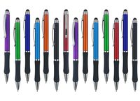 Stylus Pens - 2 in 1 Touch Screen & Writing Pen, Sensitive Stylus Tip - For Your iPad, iPhone, Kindle, Nook, Samsung Galaxy & More - Assorted Colors, 14 Pack