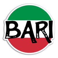 2 x 10cm Bari Vinyl Stickers - Italy Flag Travel Sticker Laptop Luggage #18215 (10cm Wide)
