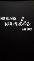 Not All Who Wander Are Lost Adventure Explore Hiking Vinyl Decal Sticker|WHITE|Cars Trucks Vans SUV Jeeps Laptops Wall Art|6.5" X 2.5"|CGS599