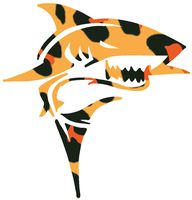 hBARSCI Shark Vinyl Decal - 5 Inches - for Cars, Trucks, Windows, Laptops, Tablets, Outdoor-Grade 2.5mil Thick Vinyl - Leopard Print