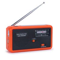 Tiemahun NOAA Weather Alert Radio Solar Emergency Radios WB/FM/AM, Hand Crank Windup 1000mAh Mobile Phone Charger LED Flashlight (Black)