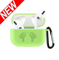 ADWLOF Compatible for AirPods Pro Case, Wireless Charging Supporting, Shockproof Protective Silicone Cover Skin for AirPods Pro Charging Case Series 3,Fluorescent Green