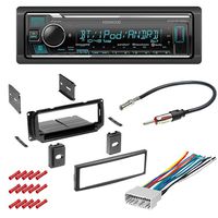 CACHÉ KIT3867 Bundle w/Single DIN Bluetooth Car Stereo for 2002-2006 Chrysler Sebring SiriusXM Ready in-Dash Digital Media Receiver w/Spotify Control, Front USB, AUX Input w/Installation Kit (5item)