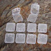 AKOAK 10pc Collection Clear Plastic Memory Card Case Holder for SD SDHC and Micro SD Memory Card