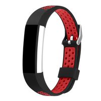 iGK Silicone Replacement Bands Compatible for Fitbit Alta and Fitbit Alta HR, Newest Adjustable Sport Strap Smartwatch Fitness Wristbands Silicone Red
