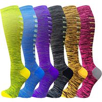 Compression Socks Women & Men 20-30 mmHg (3/6 Pairs), Best Athletic & Medical Running Flight Travel Pregnant